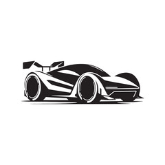 Car Silhouette: Convertible Cruising - Open-Top Car Shadows for a Breezy and Stylish Feel - Minimallest black vector vehicle Silhouette
