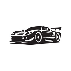 Car Silhouette: Luxury Drive - Sophisticated and Classy Car Cutouts for Premium Design Concepts - Minimallest black vector vehicle Silhouette
 - obrazy, fototapety, plakaty