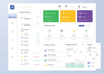 UI UX Infographic dashboard. UI design with graphs, charts and diagrams. Web interface template