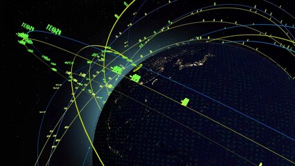 Global Network Data Visualization Over Earth