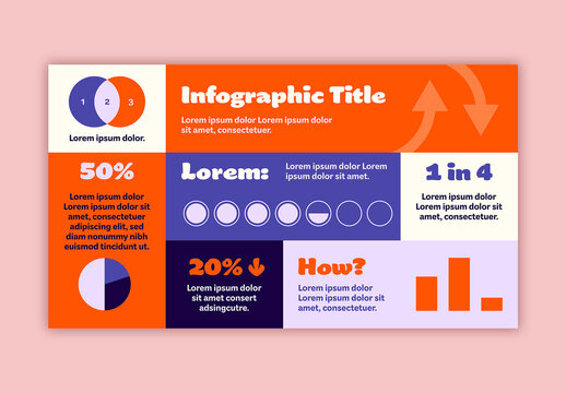 Bright Infographic Layout with Simple Graphics
