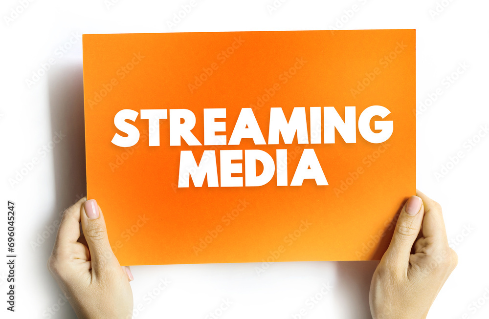 Poster streaming media is multimedia that is delivered and consumed in a continuous manner from a source st