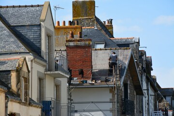 Le Croisic - R&eacute;novation de toiture en ardoise