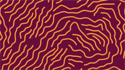 Vector illustration. ABSTRACT COLORFUL WAVY LINE PATTERN BACKGROUND. Ultra wide size. Minimal design. Simple vector illustration. Backdrop with curve fluid orange ribbon. Seamless.