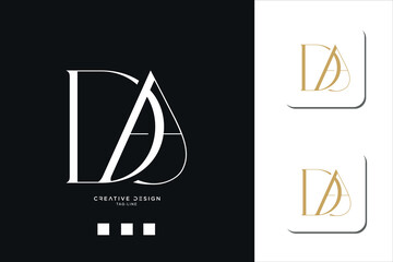 DA or AD Alphabet Letters Logo Monogram