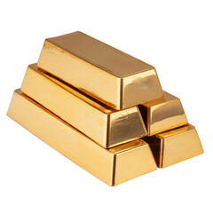  Gold bars stacks - isolated