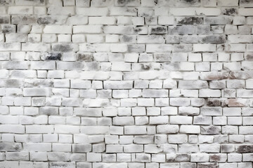 white brick wall background, wide panorama of masonry 