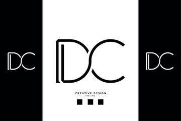DC or CD Alphabet Letters Logo Monogram Vector
