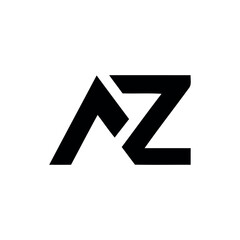 Initial Letter AZ Logo Design Template Design vector - obrazy, fototapety, plakaty