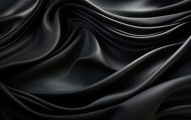 Soft elegant black textured cloth or curtain.