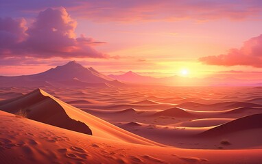 Fototapeta na wymiar Desert Sunrise Background.