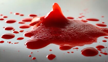 blood stains puddle on white background