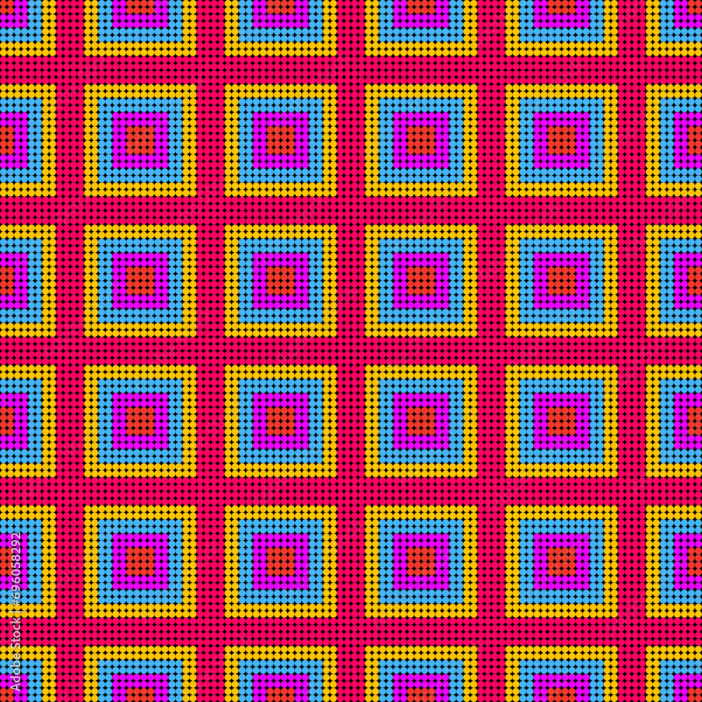 Poster seamless background pattern. patchwork pattern. weaving. textile rapport.