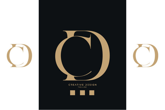 DC or CD Alphabet Letters Logo Monogram Vector
