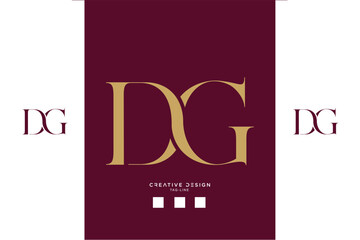 DG or GD Alphabet Letters Logo Monogram