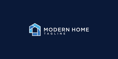 modern home property logo design vector - obrazy, fototapety, plakaty