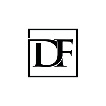Creative DF logo icon design vector