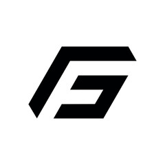 Fg logo athletic design templates vector