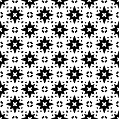 Seamless geometric repeating islamic patterns. Black and white pattern texture. Mosaic ornaments.One color wallpaper.