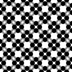 Seamless geometric repeating islamic patterns.
Black and white pattern texture. Mosaic ornaments.One color wallpaper.