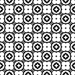 Seamless geometric repeating islamic patterns.
Black and white pattern texture. Mosaic ornaments.One color wallpaper.