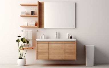 Bathroom Cabinet isolated on transparent background.