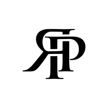 RP luxury logo design template vector