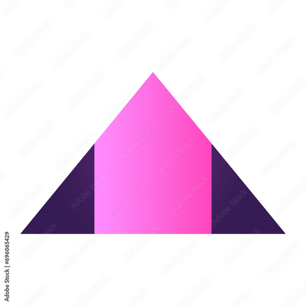Fototapete triangle pyramid cone futuristic gradient texture colored graphic symbol element nostalgic retro 90'