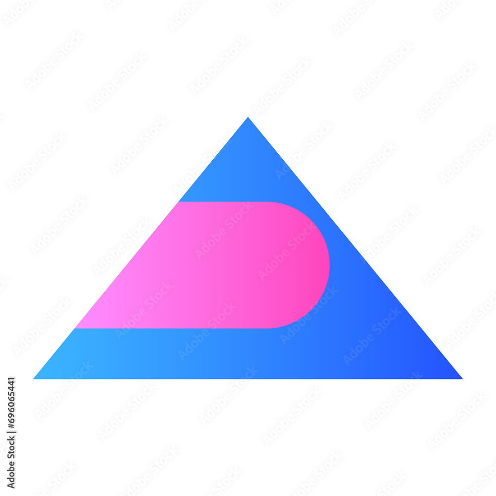 Fototapete triangle pyramid cone futuristic gradient texture colored graphic symbol element nostalgic retro 90'