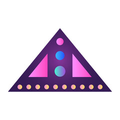 Triangle Pyramid Cone Futuristic Gradient Texture Colored Graphic Symbol Element Nostalgic Retro 90's Thenme Icon