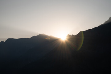 Sunset Over Alpine Peaks