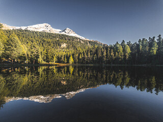 Tranquil Alpine Lake Reflections