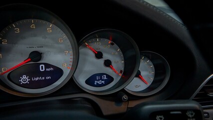 Tachometer in a car
