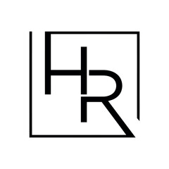 HR creative logo design vector