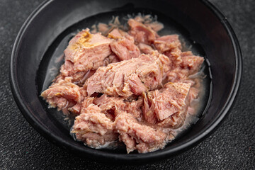 tuna natural canned food fish seafood fresh delicious healthy eating cooking appetizer meal food snack on the table copy space food