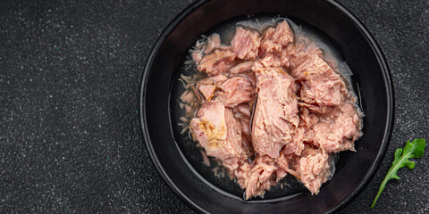 tuna natural canned food fish seafood fresh delicious healthy eating cooking appetizer meal food snack on the table copy space food