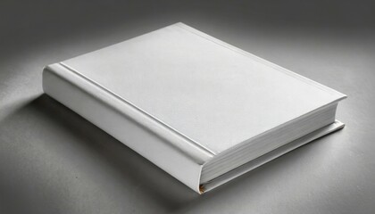 blank cover of closed book on white background