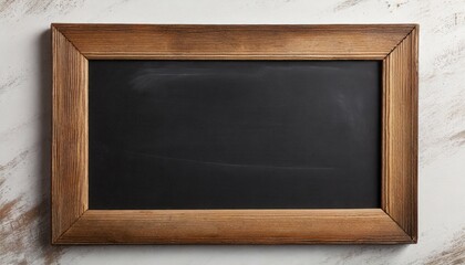 blank vintage chalkboard on white