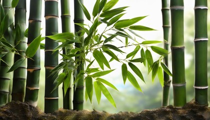 Fototapeta na wymiar bamboo tree with leaves