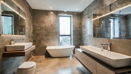 modern bathroom in luxury house