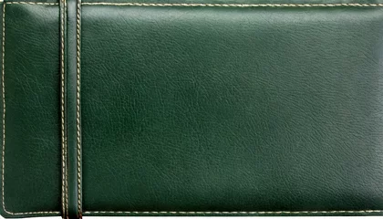 Fotobehang dark green leather cover © Leila