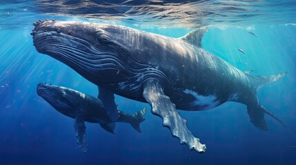 Whale with child