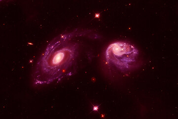 Red Galaxy. Elements of this image furnished by NASA