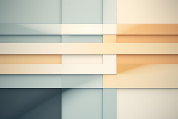 A minimalist abstract representation showcasing intersecting lines in muted shades against a soft, pastel background.