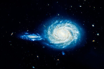 Blue Galaxy. Elements of this image furnished by NASA