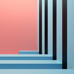 A minimalist abstract representation of parallel lines in alternating thicknesses against a calming pastel background.