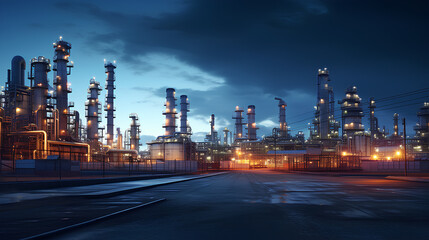 Fototapeta na wymiar Oil refinery. Oil refinery plant pipe line.