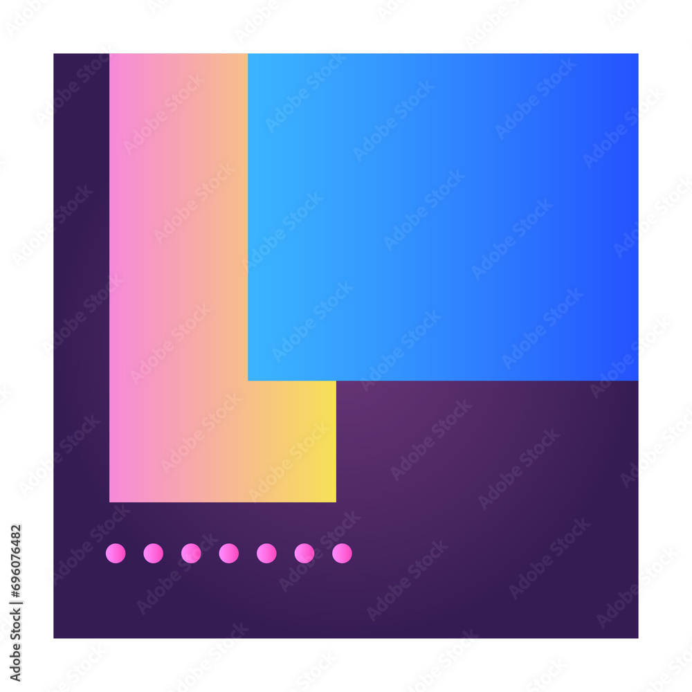 Fototapete square futuristic gradient texture colored graphic symbol element nostalgic retro 90's thenme icon