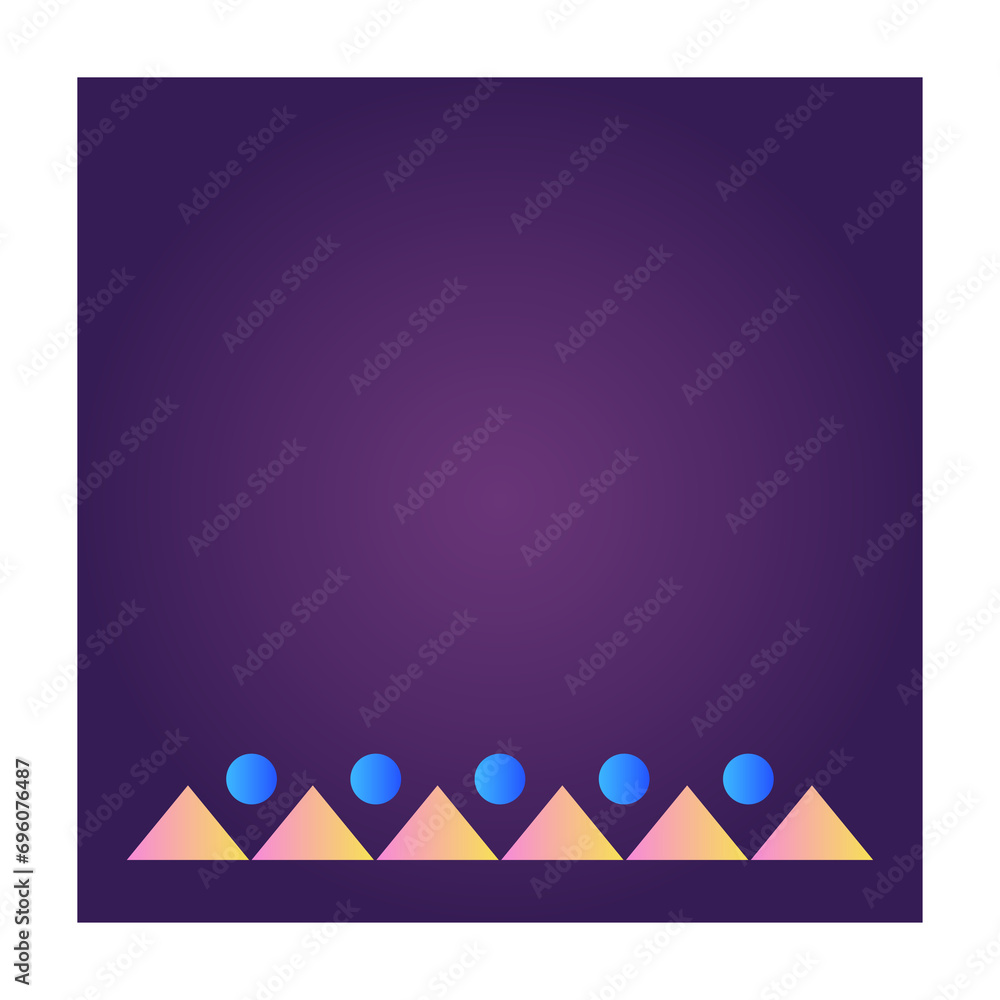Fototapete square futuristic gradient texture colored graphic symbol element nostalgic retro 90's thenme icon