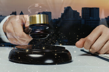 The concept of making a legal decision by a judge.